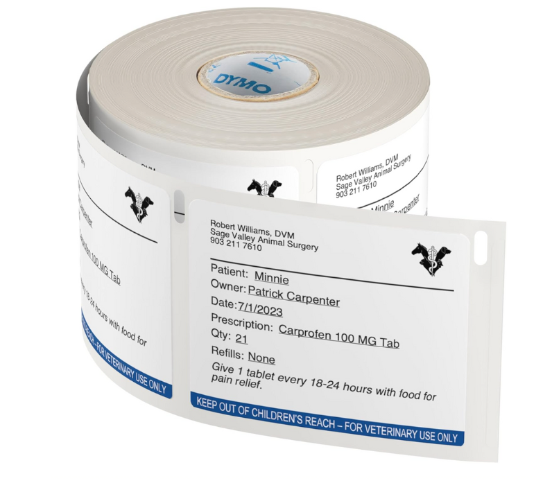 Dymo LabelWriter 2187328 Veterinary Labels Pk 6