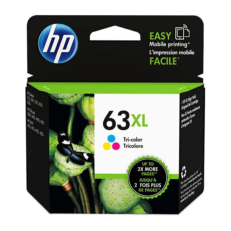 HP #63XL Tri Colour Ink Cartridge F6U63AA