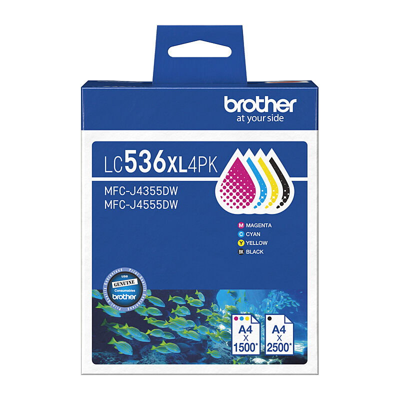 Brother LC-536XL BCMY Ink Cartridge Pack