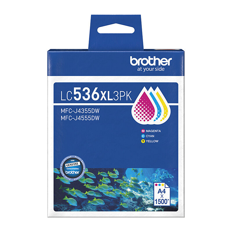 Brother LC-536XL CMY Ink Cartridge Pack