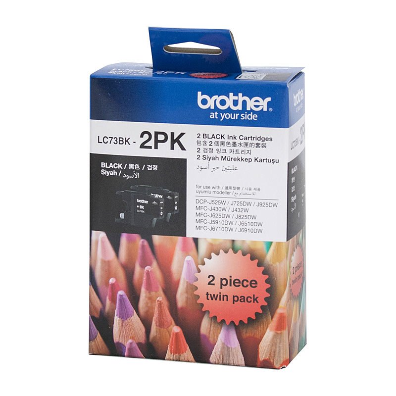 Brother LC73 Black Ink Cartridge Twin Pack