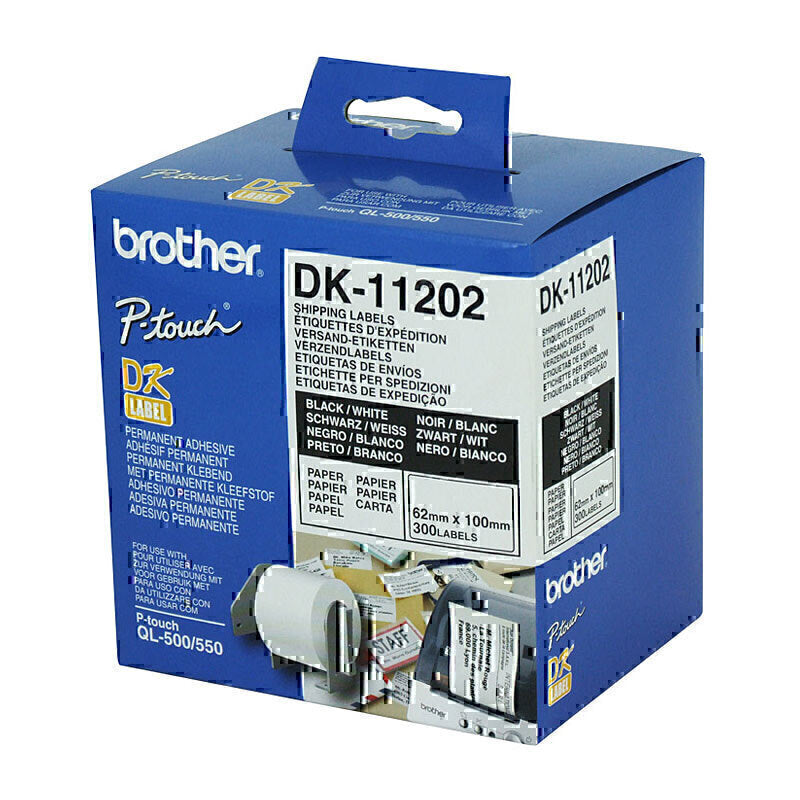 Brother DK-11202 White Labels 62mm x 100mm