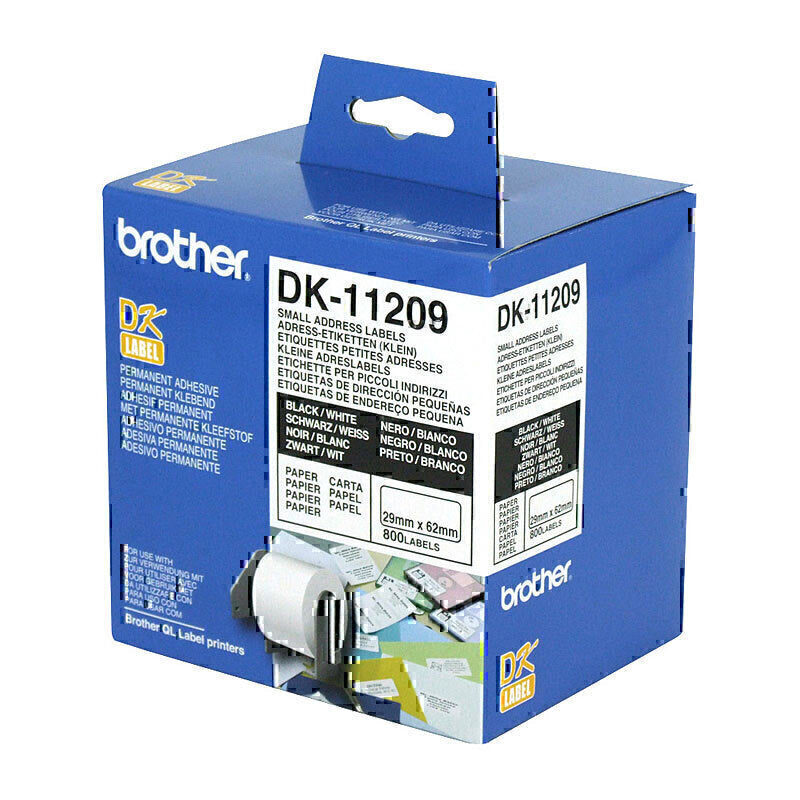 Brother DK-11209 White Labels 29mm x 62mm