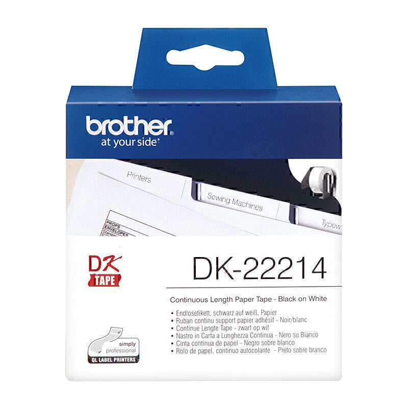 Brother DK-22214 White Continuous Label Roll 12mm x 30.48m