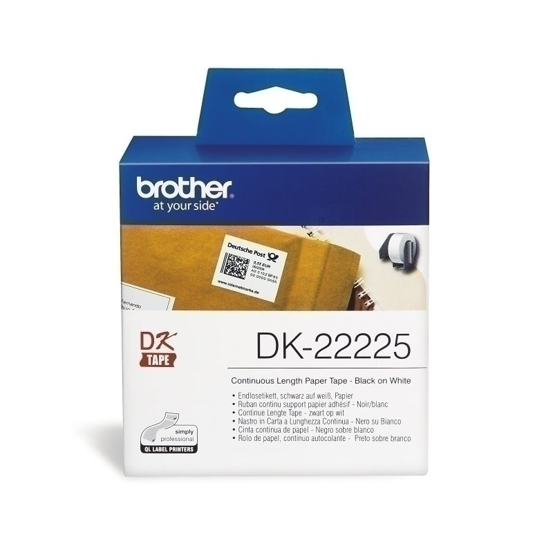 Brother DK-22225 White Continuous Label Roll 38mm x 30.48m