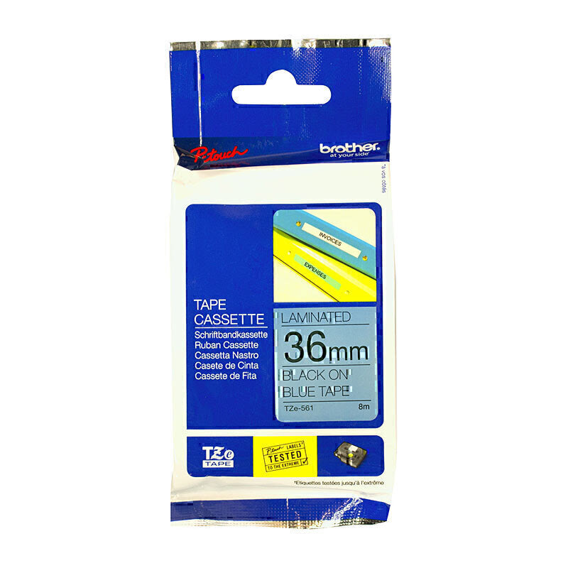 Brother TZe-561 Black on Blue Labelling Tape 36mm x 8m