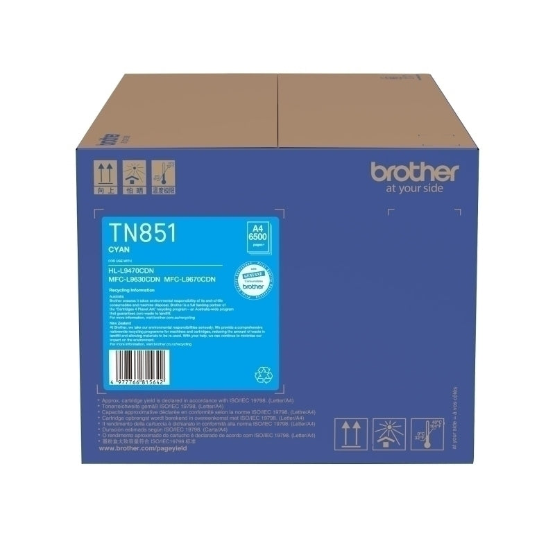 Brother TN851 Cyan Toner Cartridge