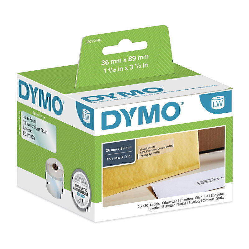 Dymo LabelWriter 36mm x 89mm Clear Labels