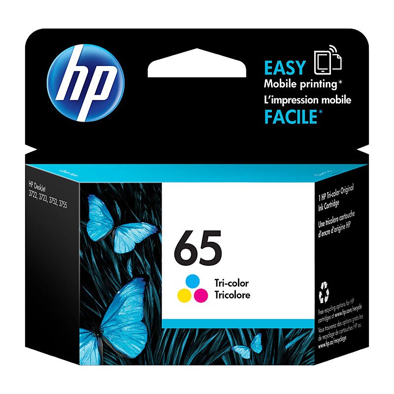 HP #65 Tri Colour Ink Cartridge N9K01AA