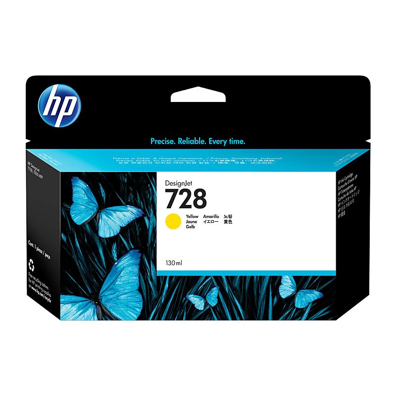 HP #728 130ml Yellow Ink Cartridge F9J65A