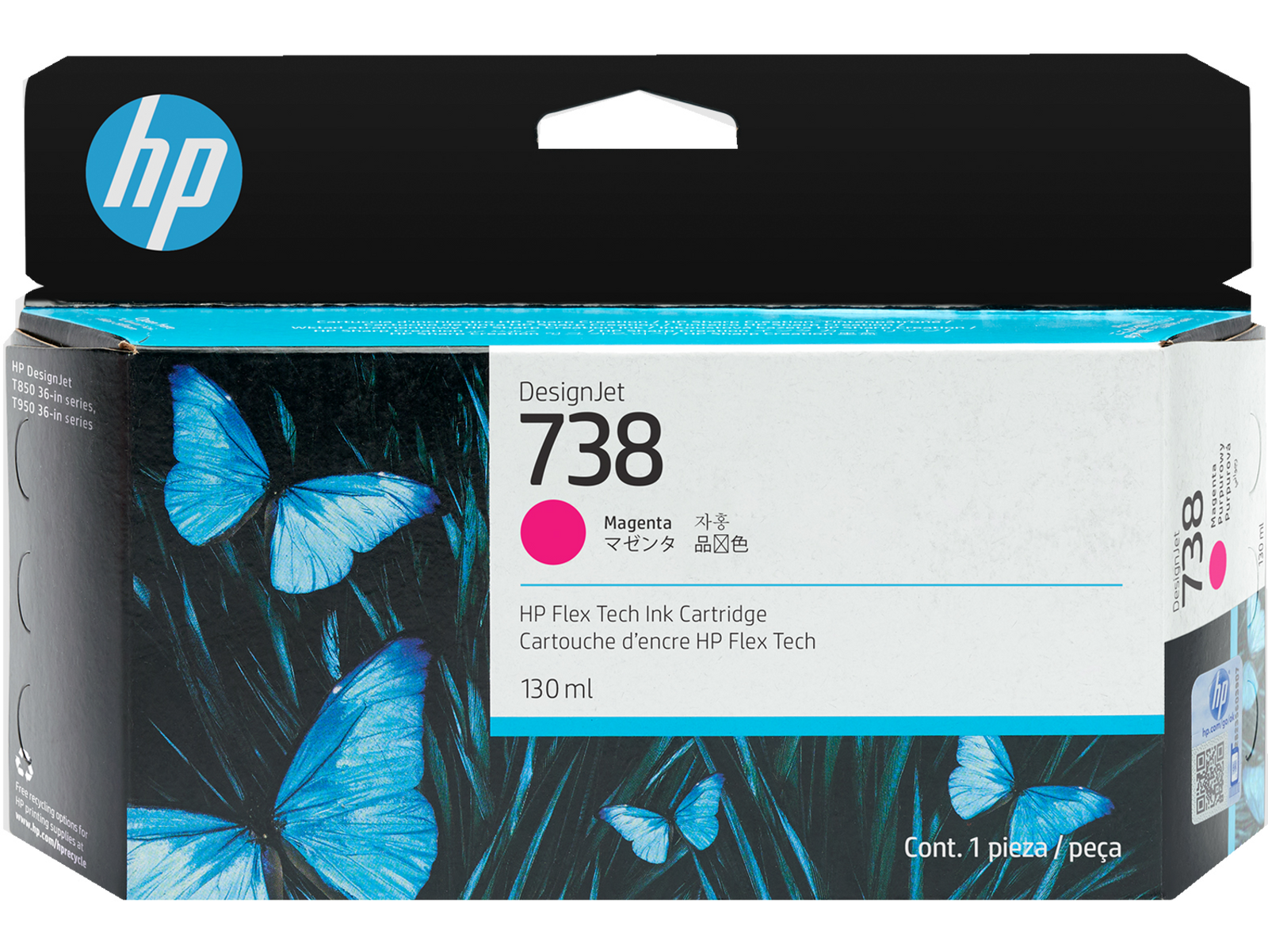 HP 738 Magenta Ink Cartridge