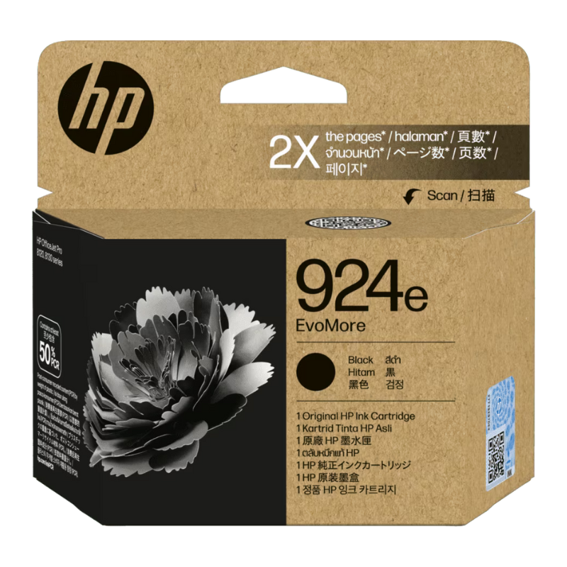 HP #924e Black Ink Cartridge 4K0V0NA