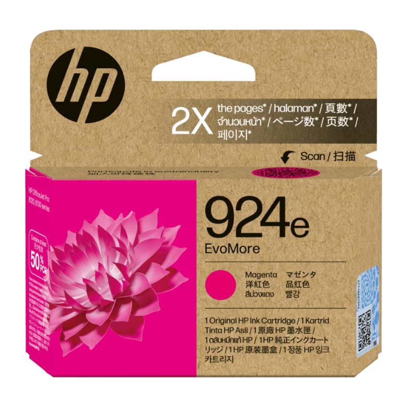 HP #924e Magenta Ink Cartridge 4K0V8NA