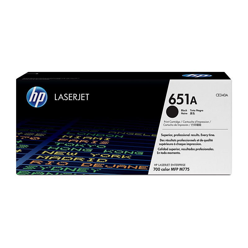 HP #651A Black Toner Cartridge CE340A