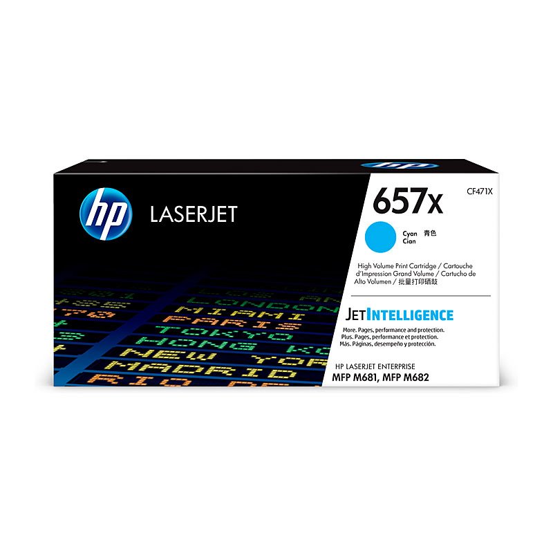 HP #657X Cyan Toner Cartridge CF471X